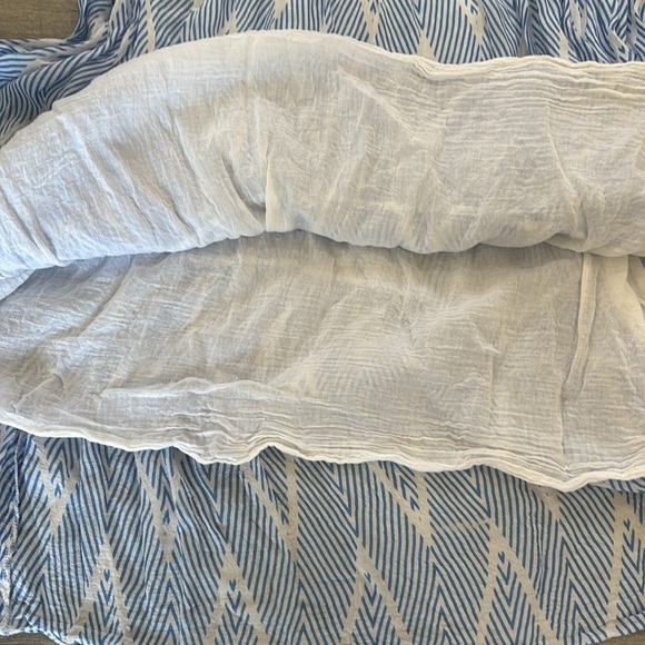 OLIPHANT Sleeveless Tiered Short Dress in Santorini Blue Large - Picture 8 of 9